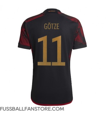 Deutschland Mario Gotze #11 Replik Auswärtstrikot WM 2022 Kurzarm